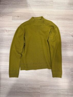 Vintage Dana Buchman Olive Green Mock Neck Sweater